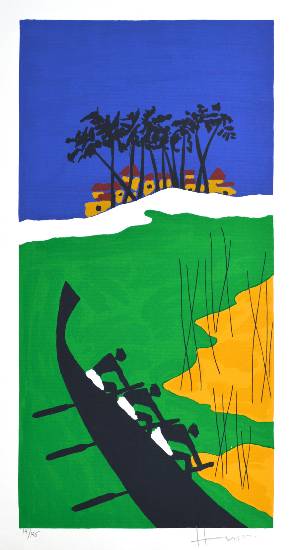 Folklore Kerala - VIII, Limited Edition Print by  Artist M F Husain Folklore Kerala - VIII, Limited Edition Print by  Artist M F Husain
