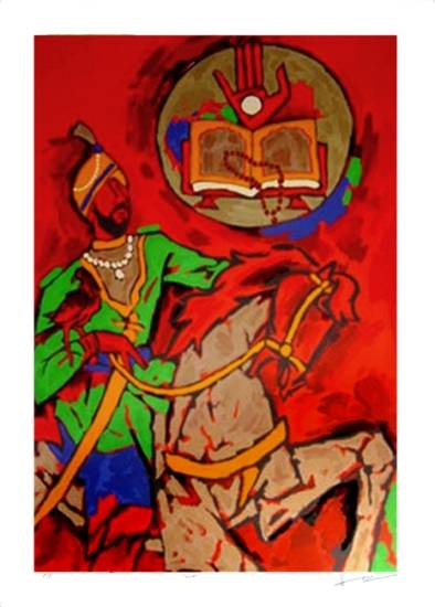 Theorama - Sikhism, Limited Edition Print by Artist M F Husain Theorama - Sikhism, Limited Edition Print by Artist M F Husain