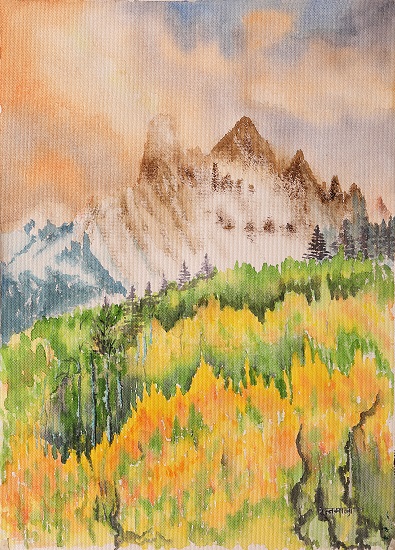 Painting  by Ratnamala Indulkar - Mountains