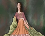 Princess, painting by Gagandeep Kaur, Digital painting, print on Glossy canvas, 29 X 36 inches