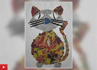 Cute cat collage art by Soham Saha (9 years) 