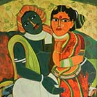 Colourful paintings of Telangana women by Yasala Balaiah