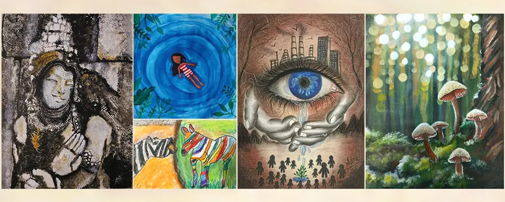 Shortlisted artworks from Khula Aasmaan art contest - April to June 2024