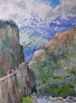 Way to Kedarnath, Kashmir & Himachal, Painting by M. K. Kelkar, Watercolour on Paper, 13 X 19