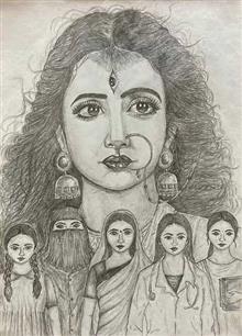 Jha art - Navratri special , mata rani ka sketch | Facebook