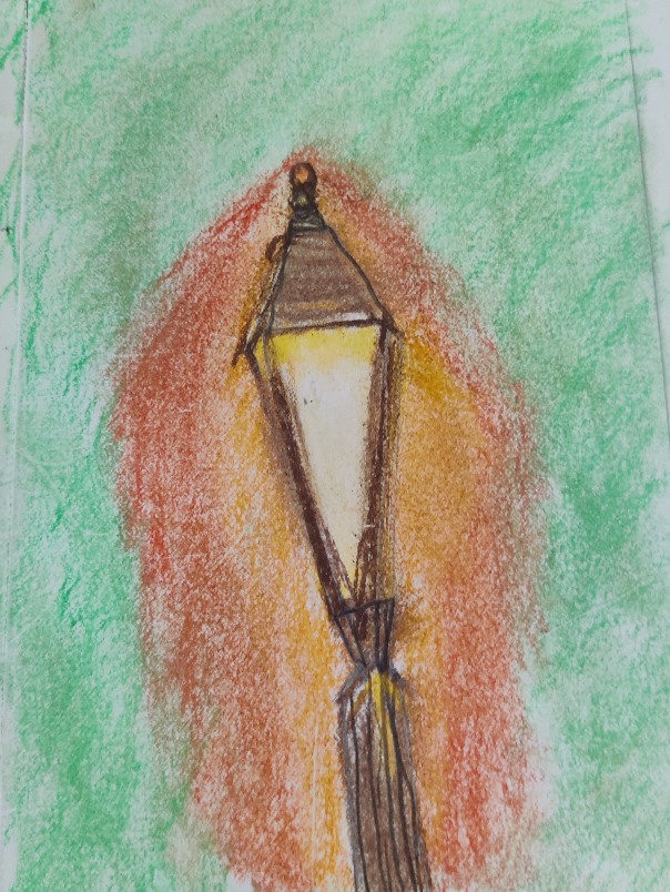 Painting by Avigna Sree - Lamp