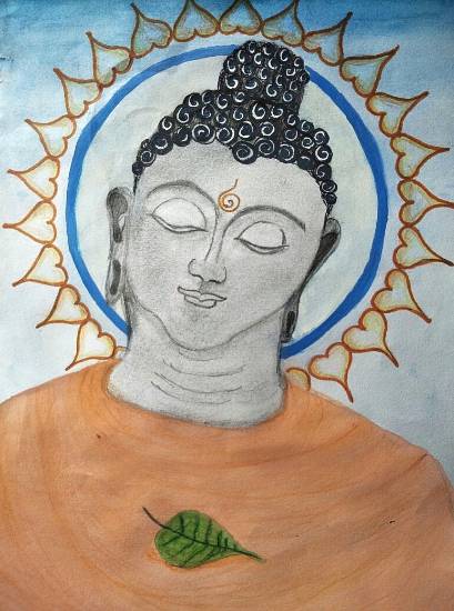 Painting by Tanay Nikheel Kelkar - Buddha