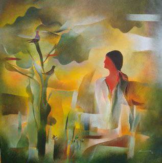 Painting by Bhawana Choudhary - Bulbul II