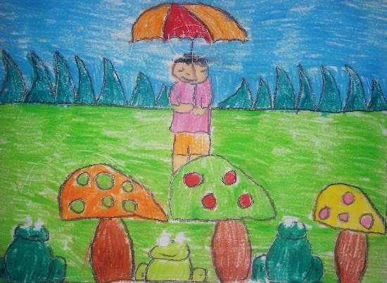Very easy Rainy Season Scenery Drawing For kids and beginners || kids  enjoying Rainy season || … | Scenery drawing for kids, Art drawings for  kids, Drawing for kids