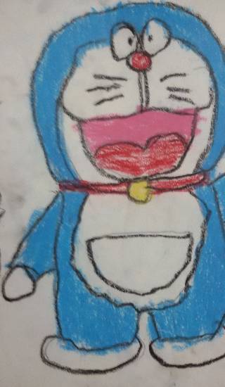 Doraemon Painting By Navya Harendra Mishra